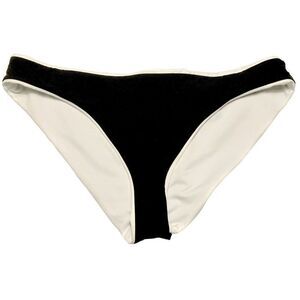 Becca American Fit  Black Bikini Bottom Size XL White Detailing NEW